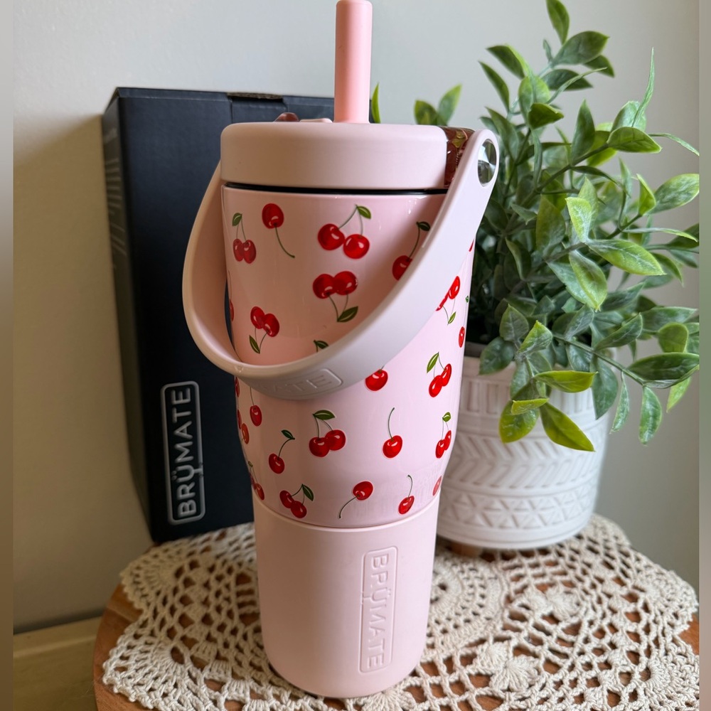 BRÜMATE Cherry Print Resa 25oz Tumbler Pre-Loved EUC